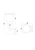 Настенный светильник (бра) Faro E27х1 23Вт IP 54, O039WL-01B