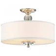 NEWPORT 31800 31805/PL, Потолочный светильник, Nickel Clear crystal Shade white D50*H38 cm E27 5*60W