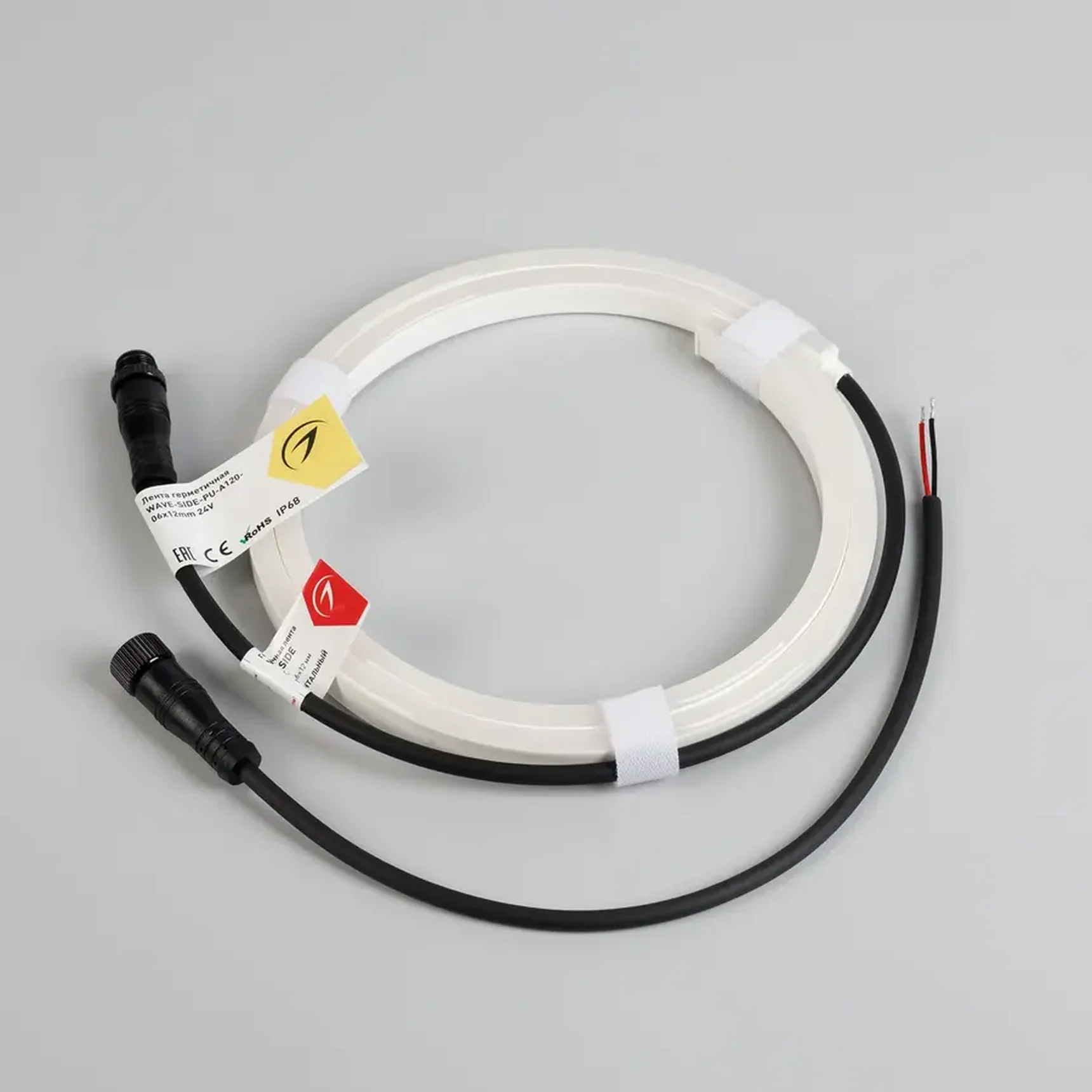 Лента герметичная WAVE-SIDE-PU-A120-06x12mm 24V Day4000 (8 W/m, IP68, 1m, wire x1) (Arlight, Вывод прямой, 3 года)