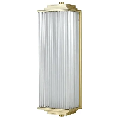 NEWPORT 3290 3293/A brass new , Бра, Matt brass Clear glass L13*Н41*Sp9.5 см E14 2*40W