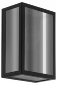 33627 Уличный настенный светильник ALAMONTE SMOKE, 1x40W(E27), IP44, L170, H260, сталь, черный, стекло, черный, прозрачный