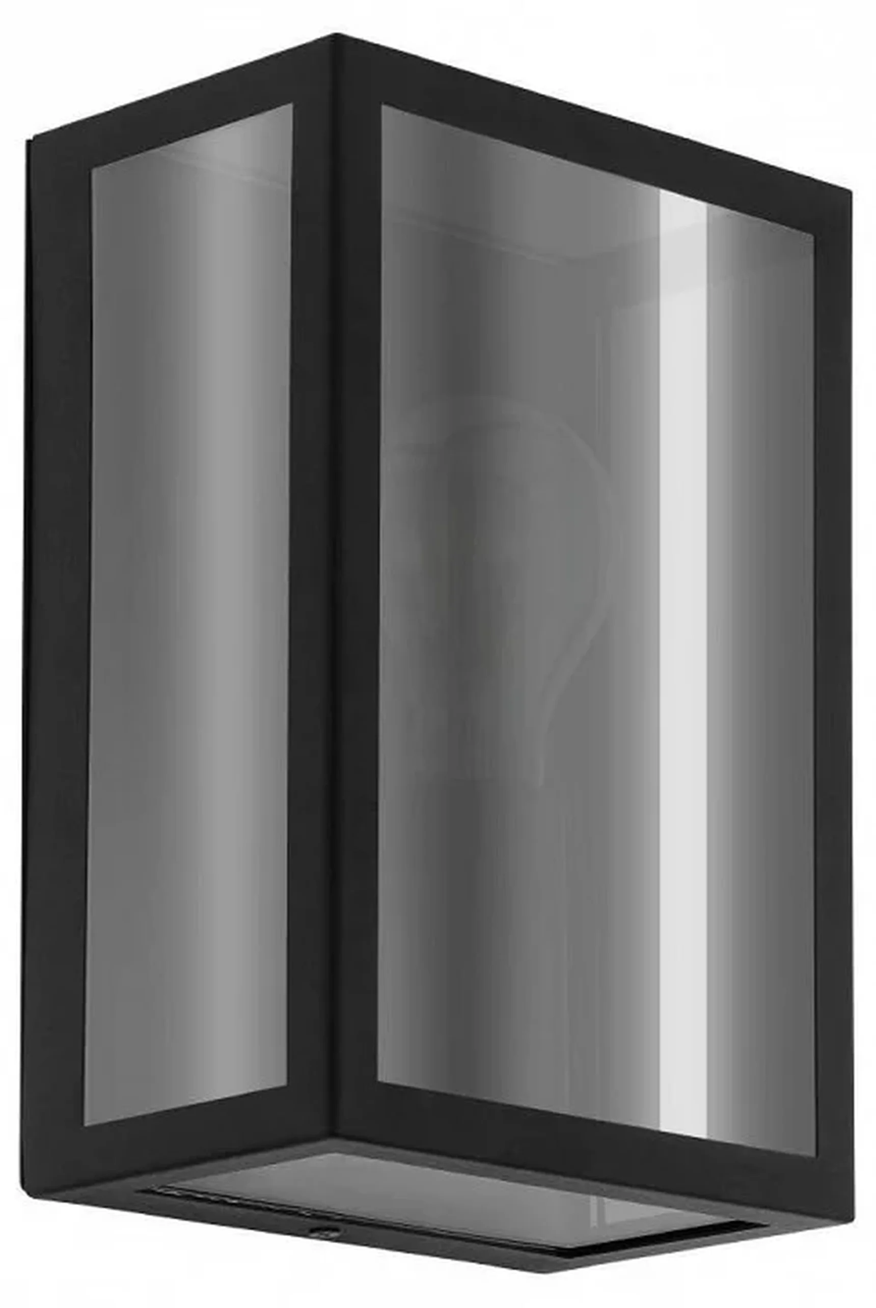 33627 Уличный настенный светильник ALAMONTE SMOKE, 1x40W(E27), IP44, L170, H260, сталь, черный, стекло, черный, прозрачный