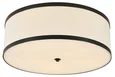 NEWPORT 3400 3405/PL, Потолочный светильник, Black+gold Shade beige D50*H16,5 cm E27 5*60W