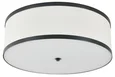 NEWPORT 3400 3409/PL, Потолочный светильник, Black+gold Shade beige D70*H18,5 cm E27 9*60W