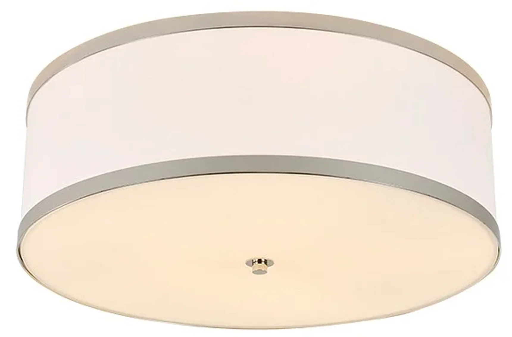 NEWPORT 3550 3555/PL nickel, Потолочный светильник, Nickel Shade white D50*H16,5 cm E27 5*60W