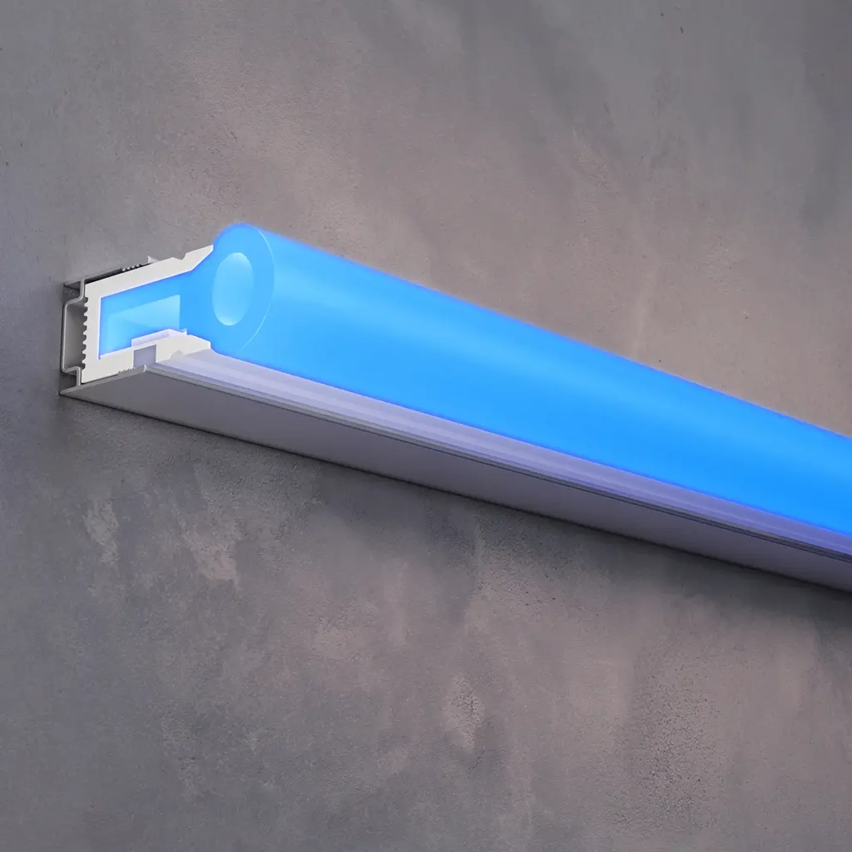 Гибкий неон 1708 24В 9,6Вт/м Blue IP67 5м, 20052