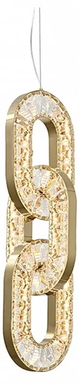NEWPORT 3670 3673/S champagne gold, Подвесной светильник, Champagne gold Clear crystal L18*W18*H58,3/200 cm LED strip 32W 3000K 3800LM