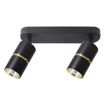 Светильник Feron ML1862 ZEN настенно-потолочный под лампу GU10, чёрный, золото