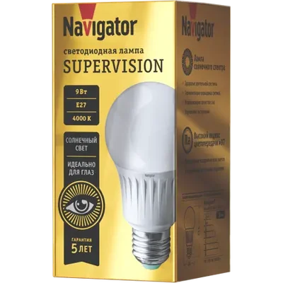 Светодиодная лампа NLL-A60-9-230-4K-E27-FR-SV