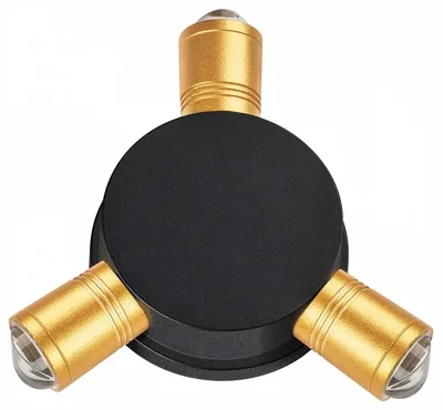 380633 Светильник DITO 3х1W LED 330LM G ЧЕРНЫЙ/ЗОЛОТО 4000K