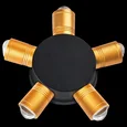 380653 Светильник DITO 5х1W LED 550LM G ЧЕРНЫЙ/ЗОЛОТО 4000K