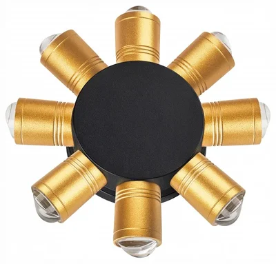 380683 Светильник DITO 8х1W LED 880LM G ЧЕРНЫЙ/ЗОЛОТО 4000K