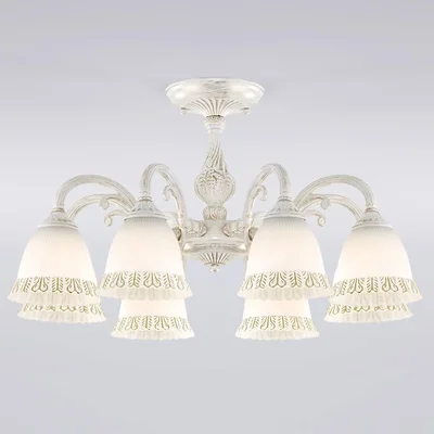 Потолочная люстра Eurosvet Campina 60107/8 белый с золотом