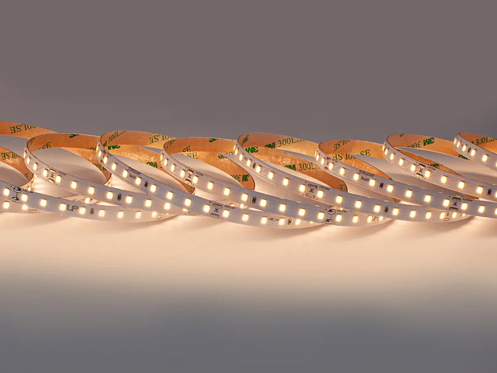 Светодиодная лента LEDS POWER 2835 112/м (10Вт/м) 24В теплая Ra98, серия SUNLIGHT