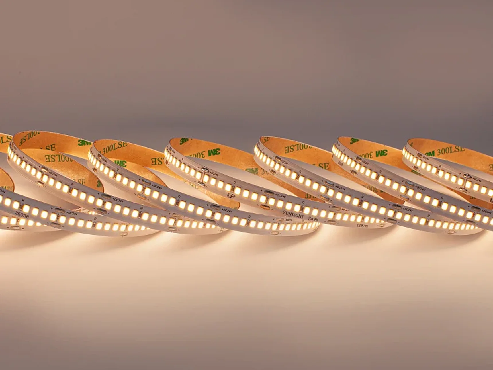 Светодиодная лента LEDS POWER 2835 240/м (22Вт/м) 24В теплая Ra98, серия SUNLIGHT