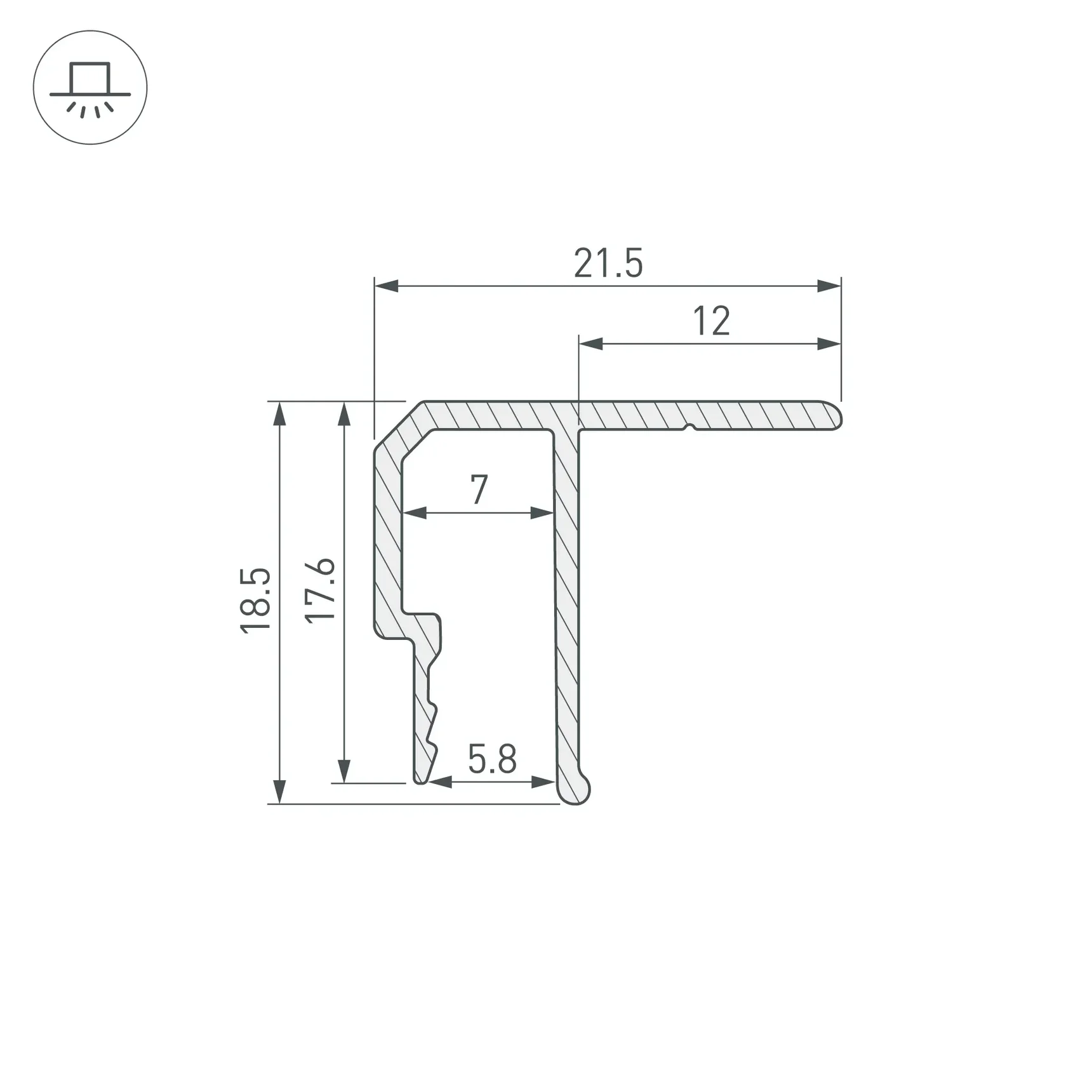 Профиль STRETCH-CEIL-TECH-2500 (Arlight, Алюминий) 039484