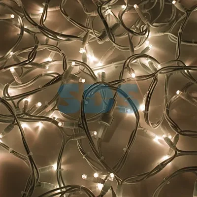 Гирлянда модульная Дюраплей LED 20м 200 LED белый каучук ТЕПЛЫЙ БЕЛЫЙ