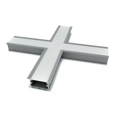 Соединитель RVE-CONNECT-X угловой X-образный для встраиваемого профиля V_63x32 мм.