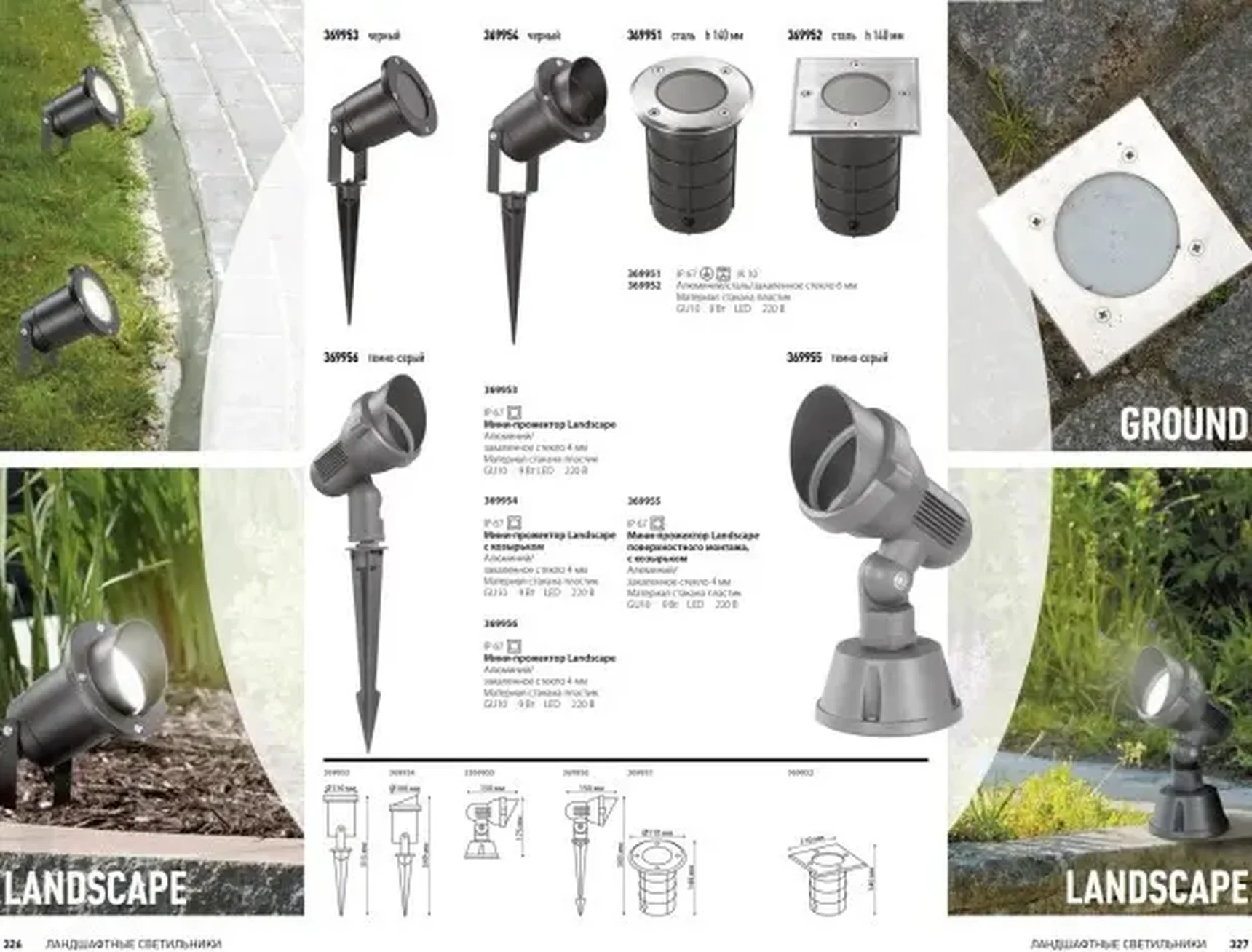 Уличный светильник напольный Novotech LANDSCAPE 369955
