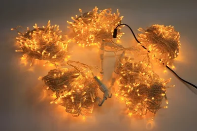 Светодиодный спайдер LED-PLS-200*5-20M*5-24V-Y/C-F(Y) (20) 5 нит., желтый c F(Y) на прозр. пров. с 230V/24V/80W трансф