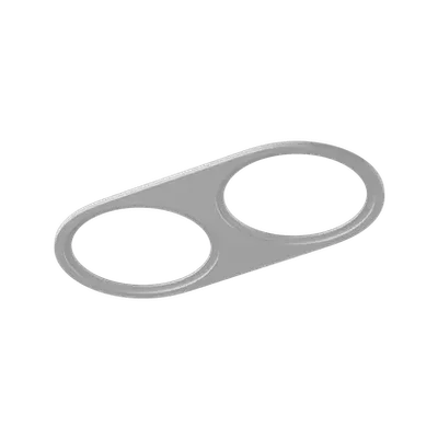 Рамка двойная для серии COMBO 1 круглая, белая, COMBO-1R2-WH