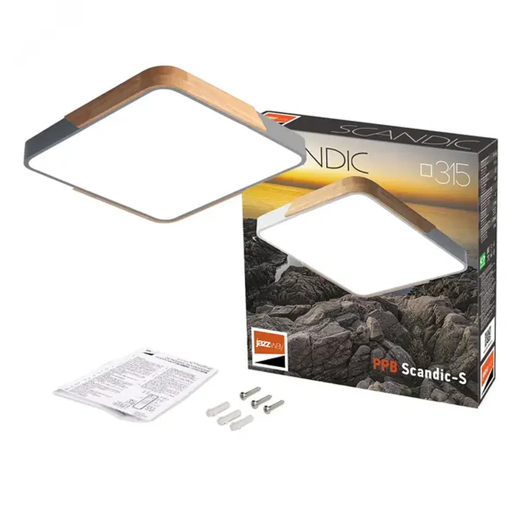 Светильник светодиодный потолочный PPB Scandic-S 24w 4000K GR/W IP20, 5037359