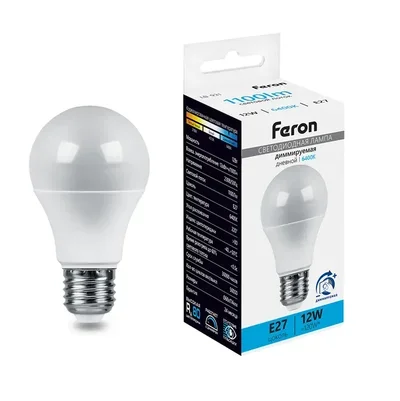 Лампа светодиодная диммируемая Feron LB-931 Шар E27 12W 230V 6400K, 51054