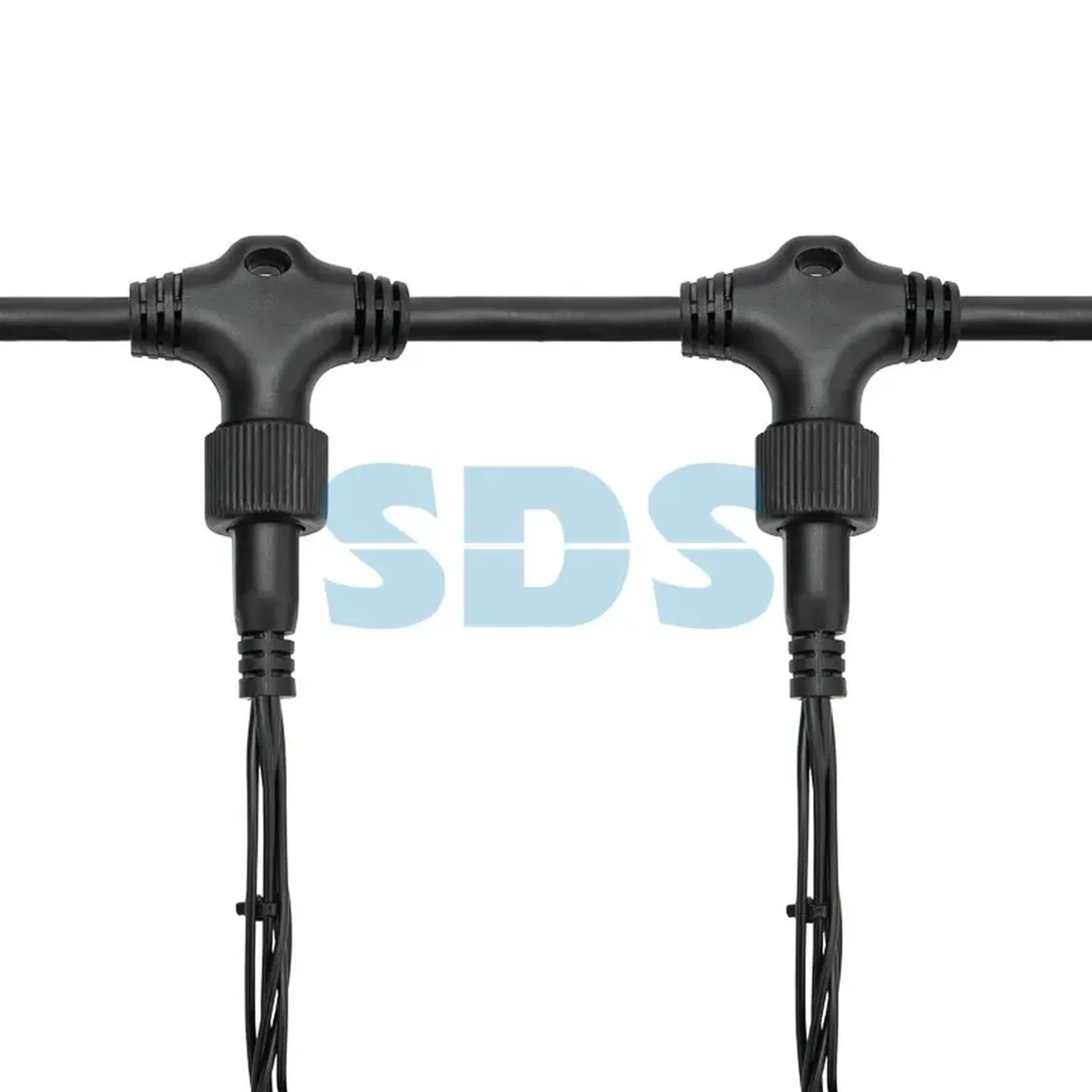 Гирлянда Светодиодный Дождь 2х6м, эффект водопада, черный провод, 230 В, диоды СИНИЕ, 1520 LED