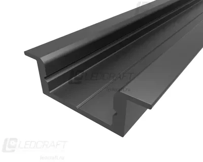 Профиль чёрный врезной алюминиевый анодированный LC-LPV-0722-2