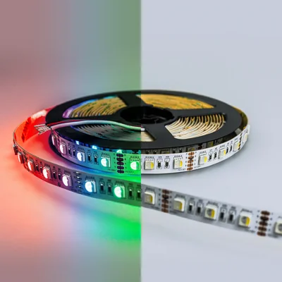 LUX Светодиодная лента 5050 60 LED (14.4W/M) 12V RGB+White IP20