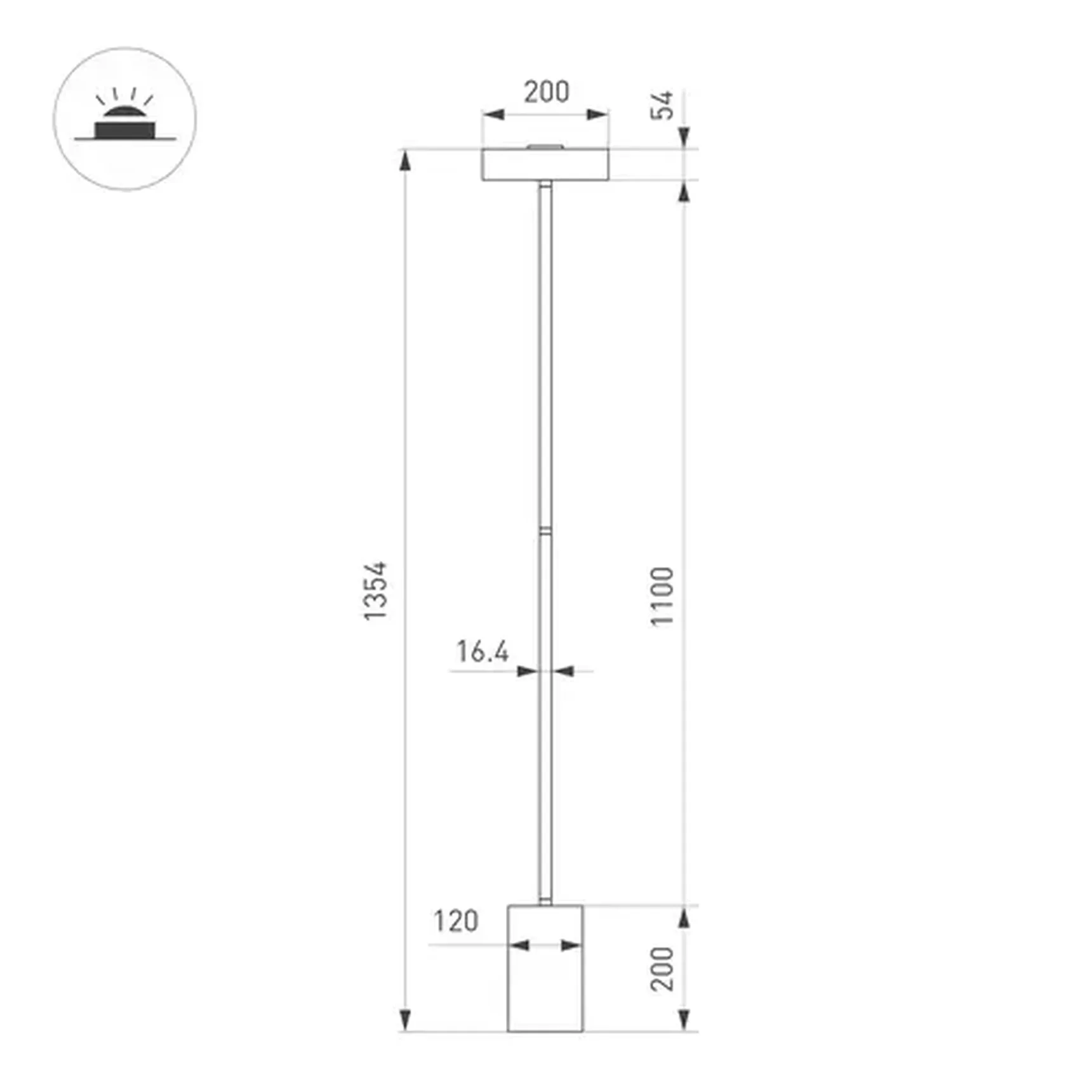 Светильник SP-SAMSARA-FLOOR-16W Warm3000 (BK, 110 deg, 230V) (Arlight, IP20 Металл, 3 года)
