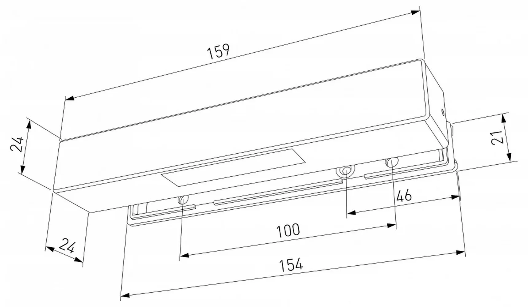 Светодиодная накладная подсветка для лестниц 40163/LED 3000К черный IP65 40163/LED