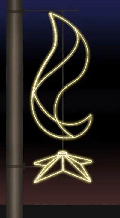 Светодиодная консоль на металлокаркасе ко Дню победы тип 9-2, 220 В, RL-KN-9-2-WW (Тёплый)