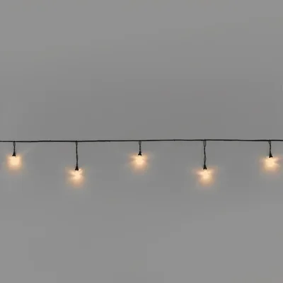 Гирлянда Стрит-Лофт INOXHUB 10м, 20 ламп, 220В, IP65, чёрная резина 3.3мм, ТЁПЛЫЙ БЕЛЫЙ