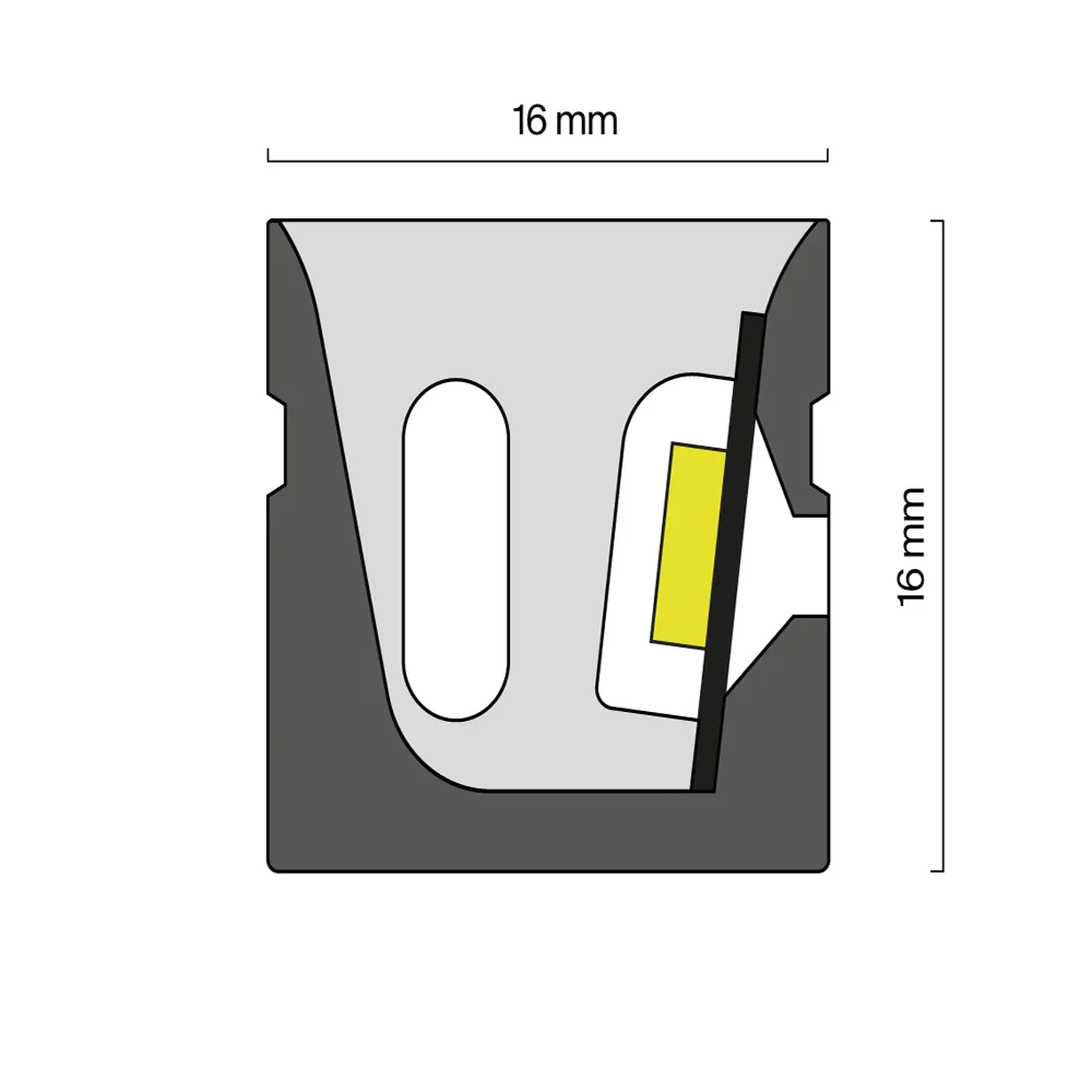 Гибкий неон 16x16 24В 10Вт/м 3000K IP67 10м (боковой изгиб)