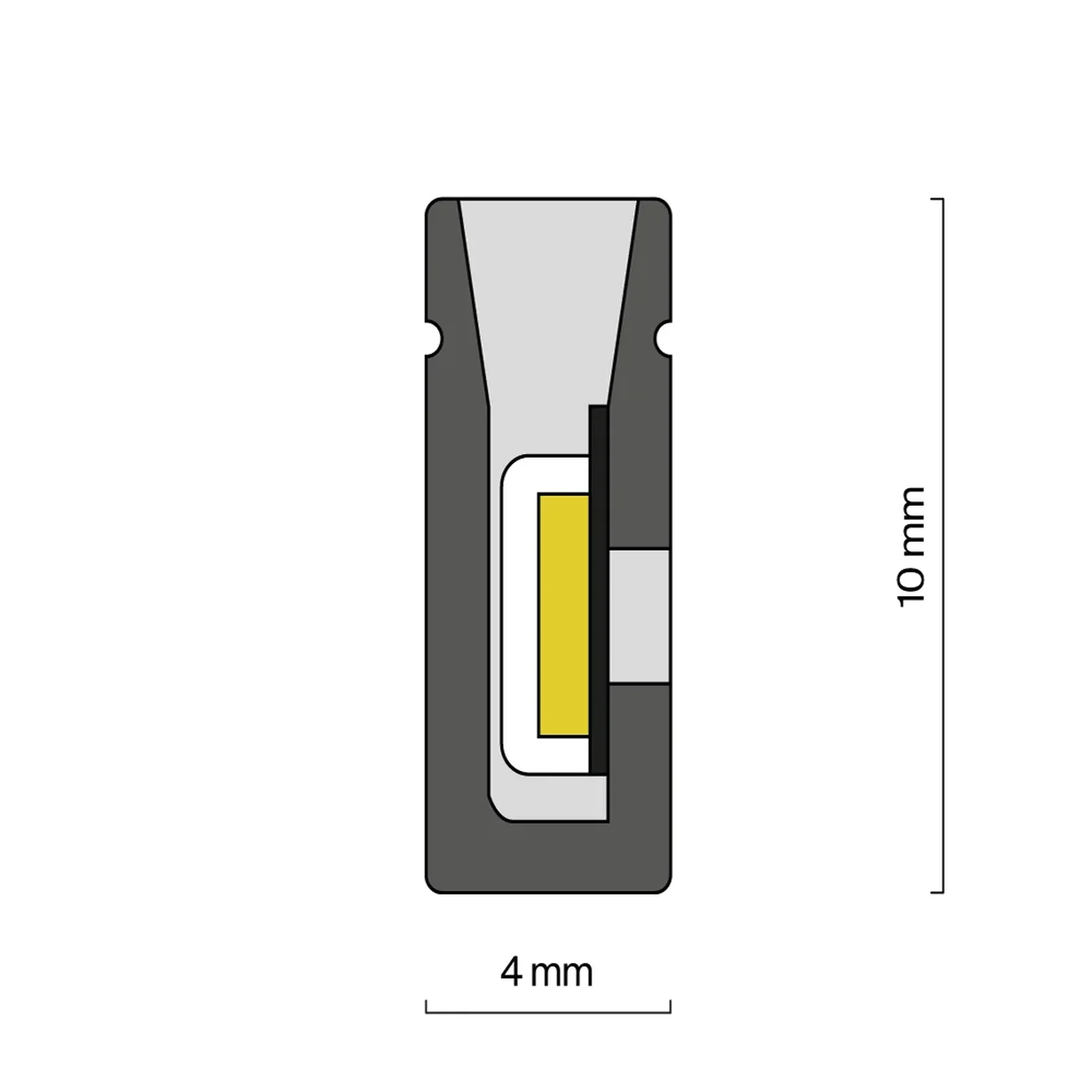 Гибкий неон 10x4 24В 9,6 Вт/м 4000K IP67 5м