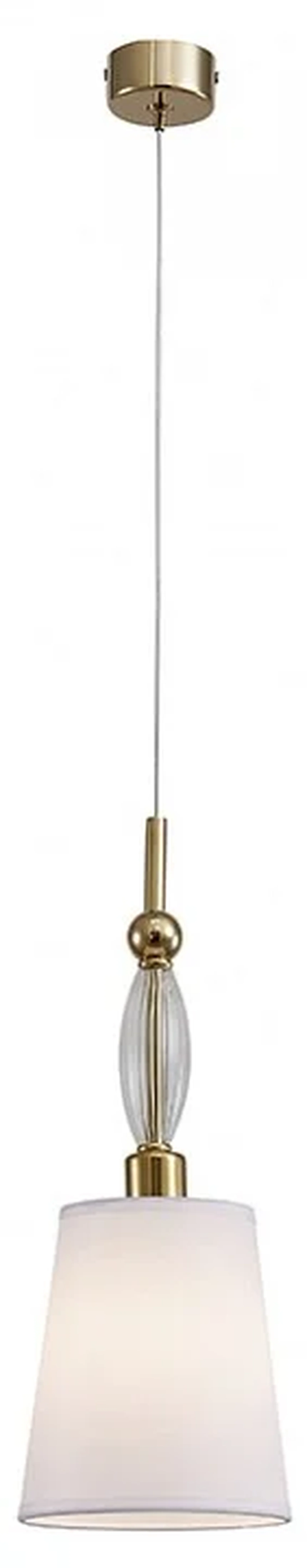 NEWPORT 4370 4371/S gold, Подвесной светильник, Gold Clear glass Shade white D14*H38/250 cm E14 1*40W