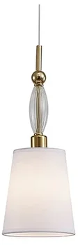 NEWPORT 4370 4371/S gold, Подвесной светильник, Gold Clear glass Shade white D14*H38/250 cm E14 1*40W