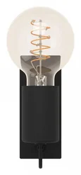 43903 Бра BAILRIGG, 1X40W (E27), H135, сталь, дерево, черный, коричневый