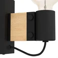 43903 Бра BAILRIGG, 1X40W (E27), H135, сталь, дерево, черный, коричневый