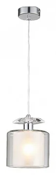 NEWPORT 4400 4401/S chrome, Подвесной светильник, Chrome Clear crystal Clear glass D15*H19/269 cm E14 1*60W