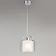 NEWPORT 4400 4401/S chrome, Подвесной светильник, Chrome Clear crystal Clear glass D15*H19/269 cm E14 1*60W