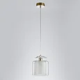 NEWPORT 4400 4401/S gold, Подвесной светильник, Gold Clear crystal Clear glass D15*H19/269 cm E14 1*60W