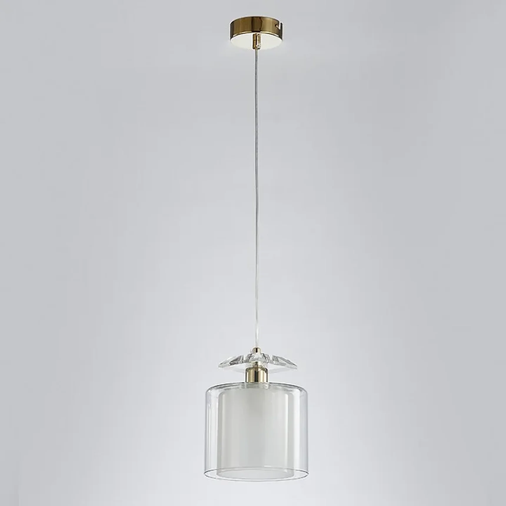 NEWPORT 4400 4401/S gold, Подвесной светильник, Gold Clear crystal Clear glass D15*H19/269 cm E14 1*60W