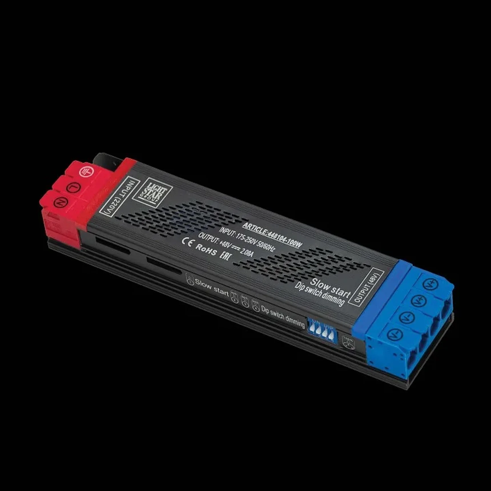 448104 Блок питания 48V с DIP+плавный пуск LIGHTSTAR 100W
