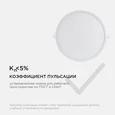 06-24 Светодиодная панель встраиваемая круглая 220В, 24Вт, CRI:80Ra, 1920Лм, Ф 220/208 мм, алюминиевый корпус, изолированный драйвер, 4500К