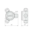 Разветвитель KLW-3 (4-10mm, IP67) (Arlight, Пластик)