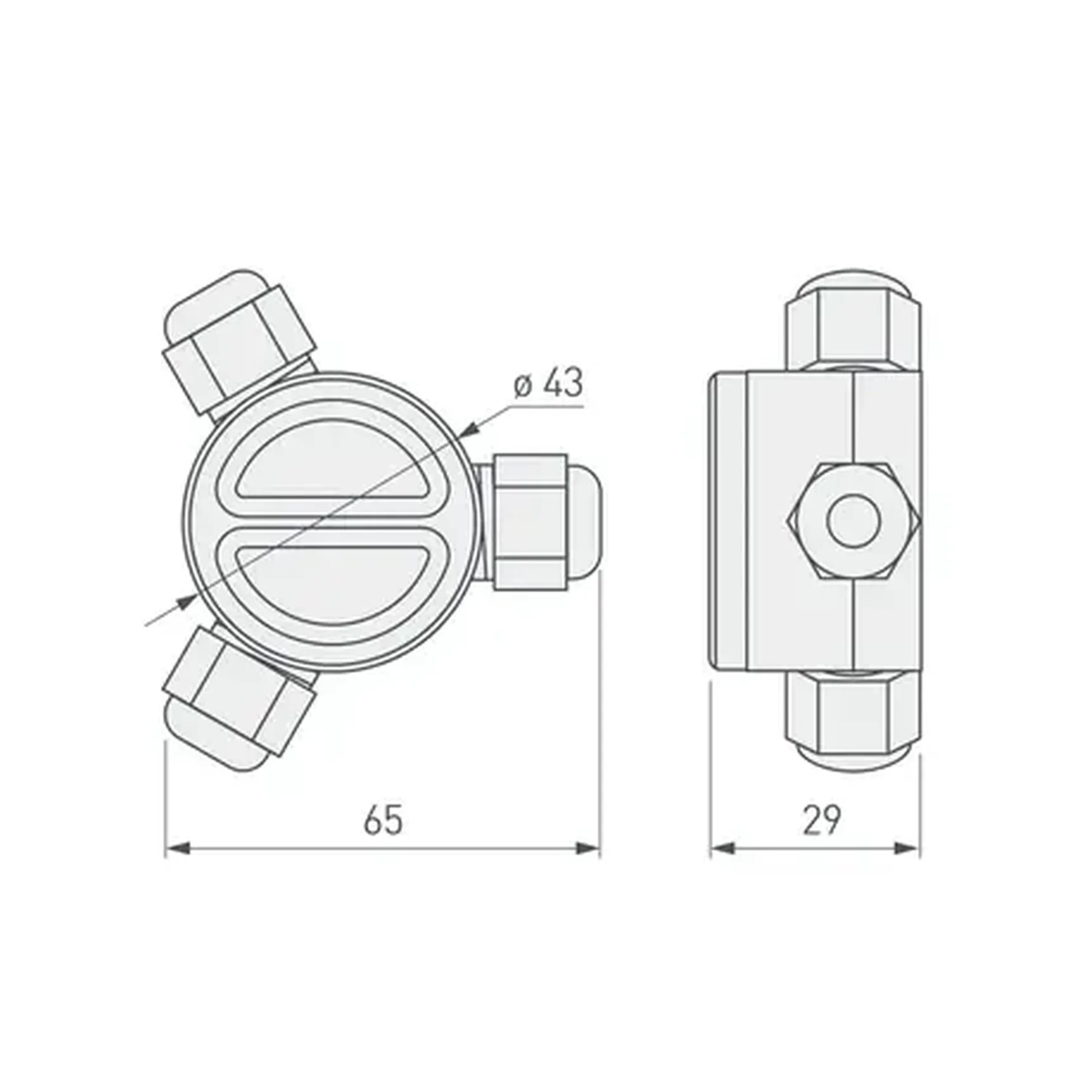 Разветвитель KLW-3 (4-10mm, IP67) (Arlight, Пластик)