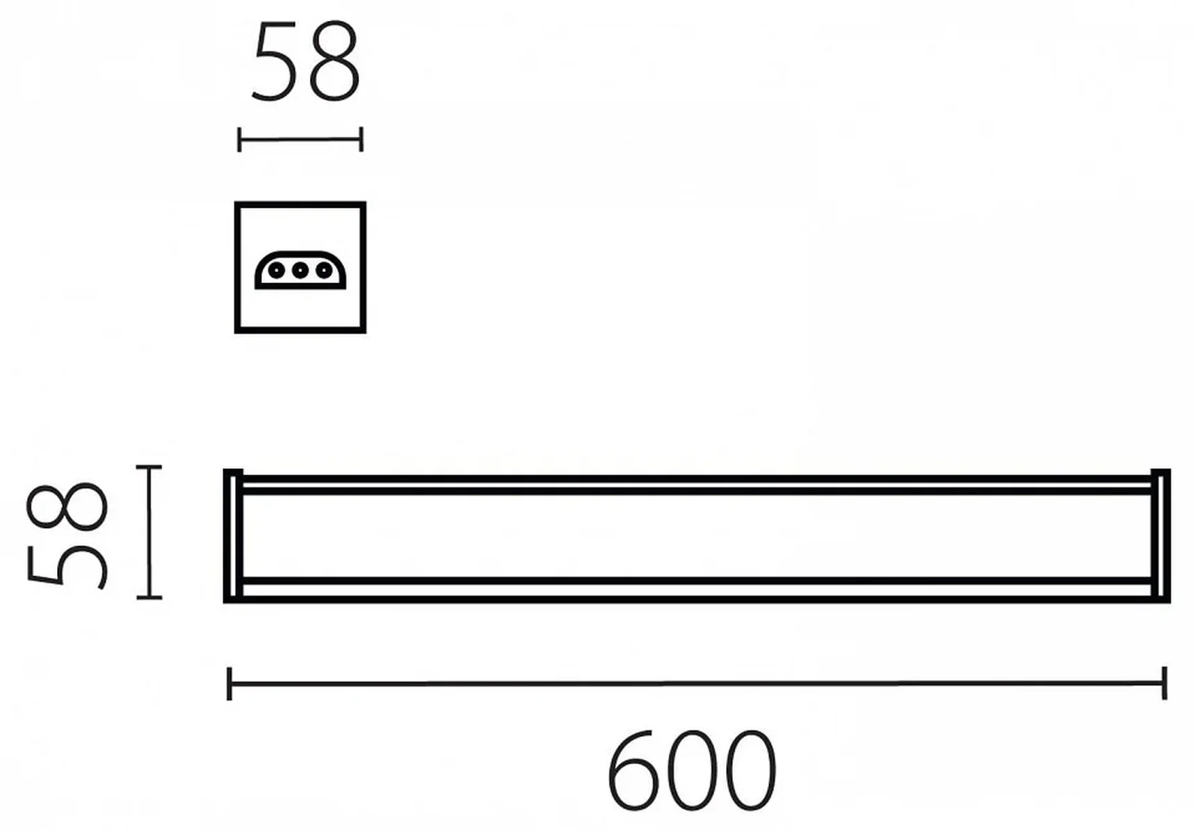 456247 Светильник TRITO LED 24W 2400LM 120G ЧЕРНЫЙ 3000/4000/6000K