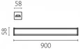456367 Светильник TRITO LED 36W 3600LM 120G ЧЕРНЫЙ 3000/4000/6000K